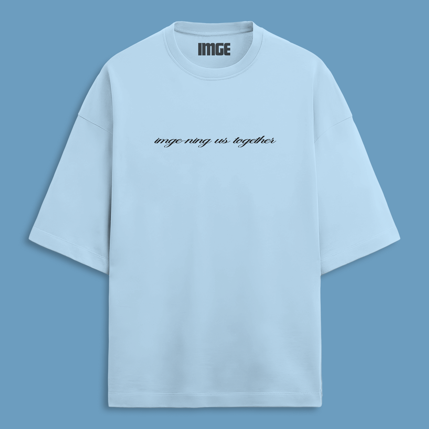 US WHEN? TEE - LIGHT BLUE