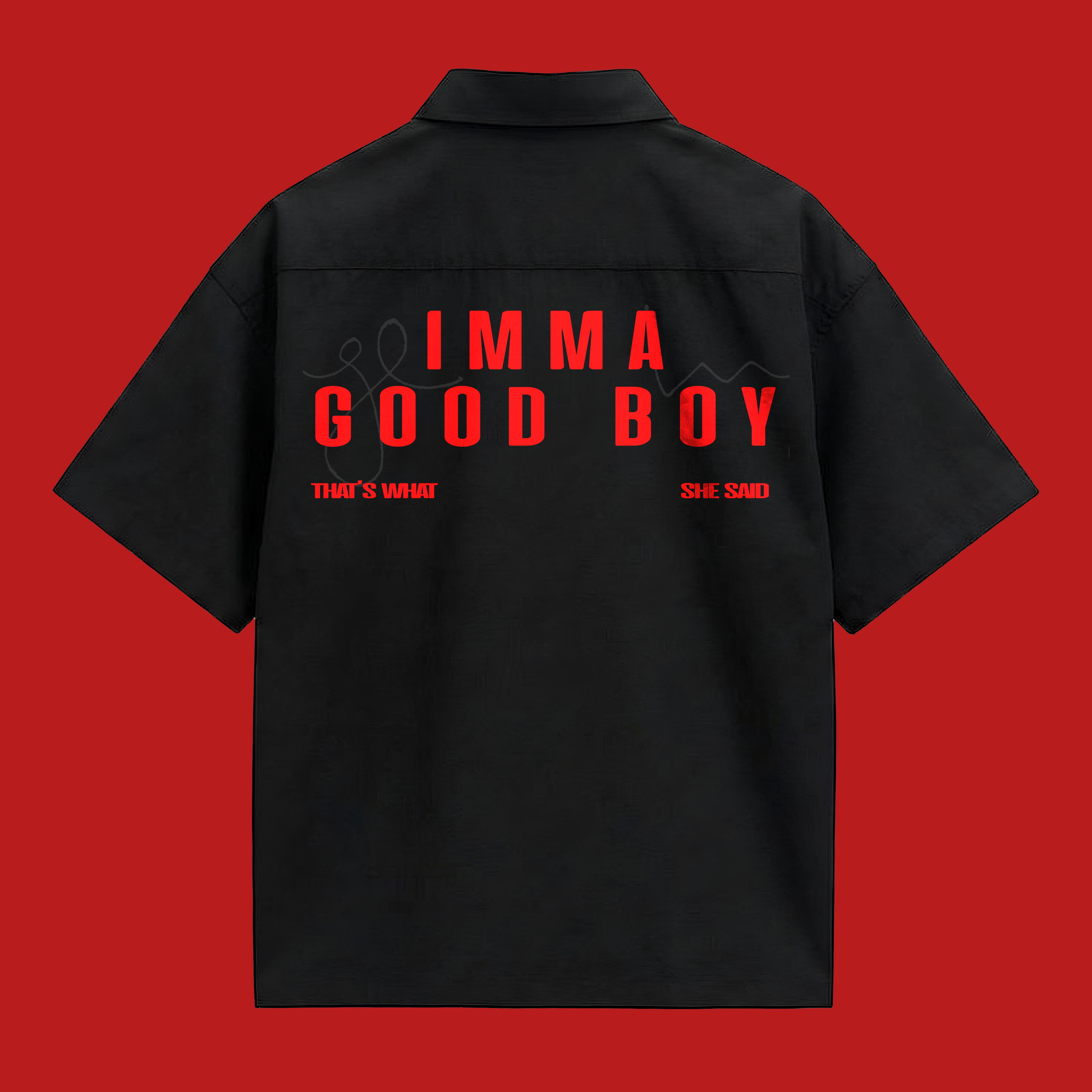 GOOD BOY OVERSIZED SHIRT - BLACK