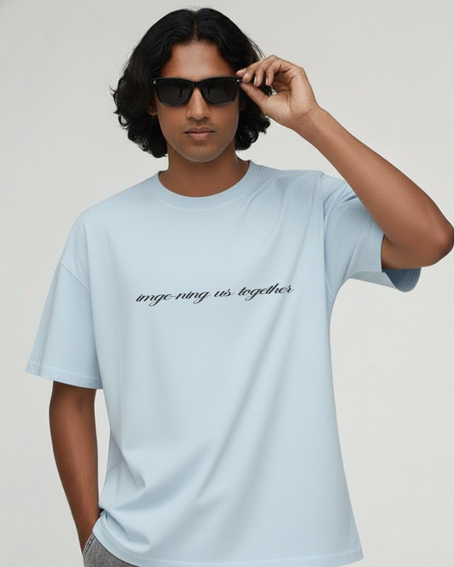 US WHEN? TEE - LIGHT BLUE
