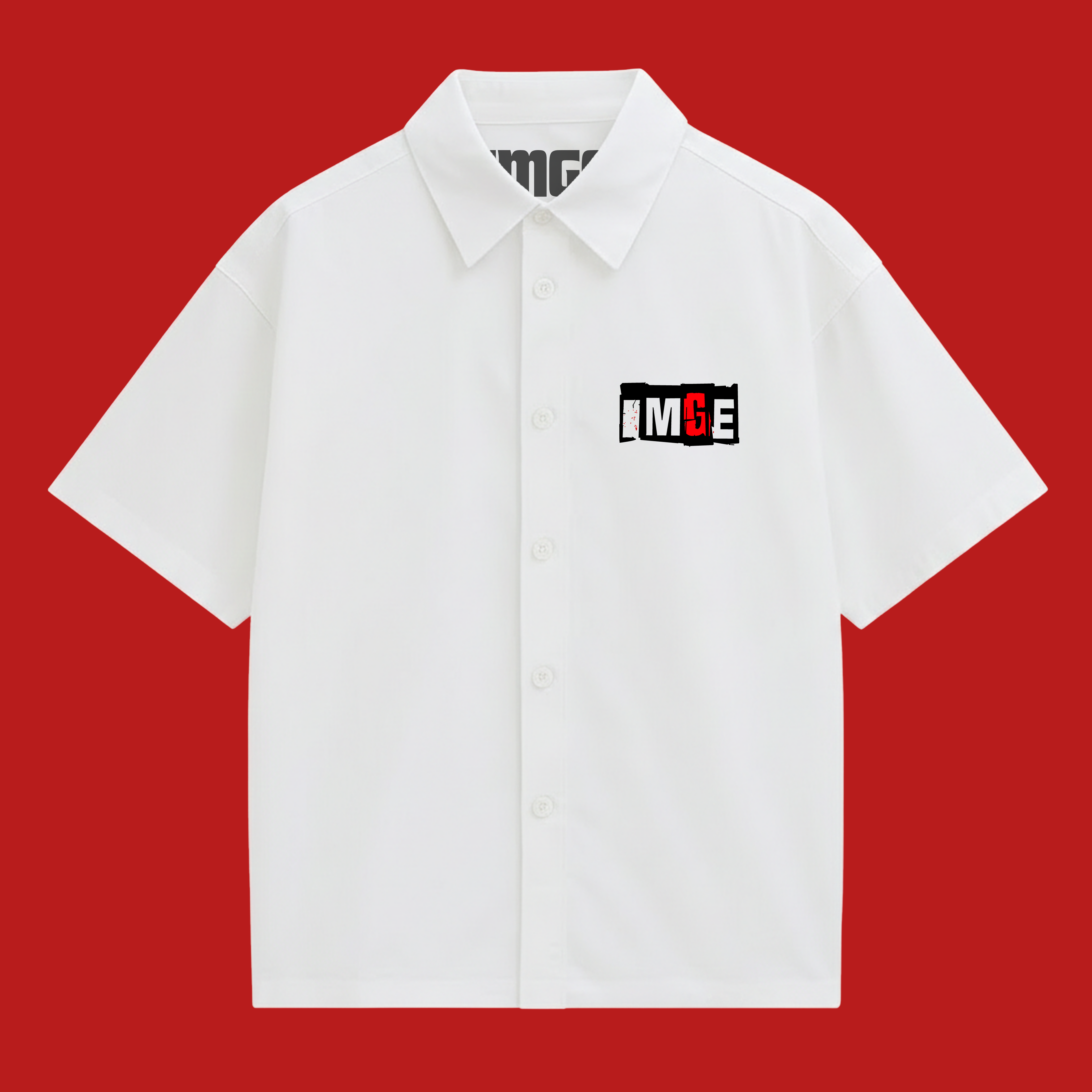 FAKE OVERSIZED SHIRT - WHITE