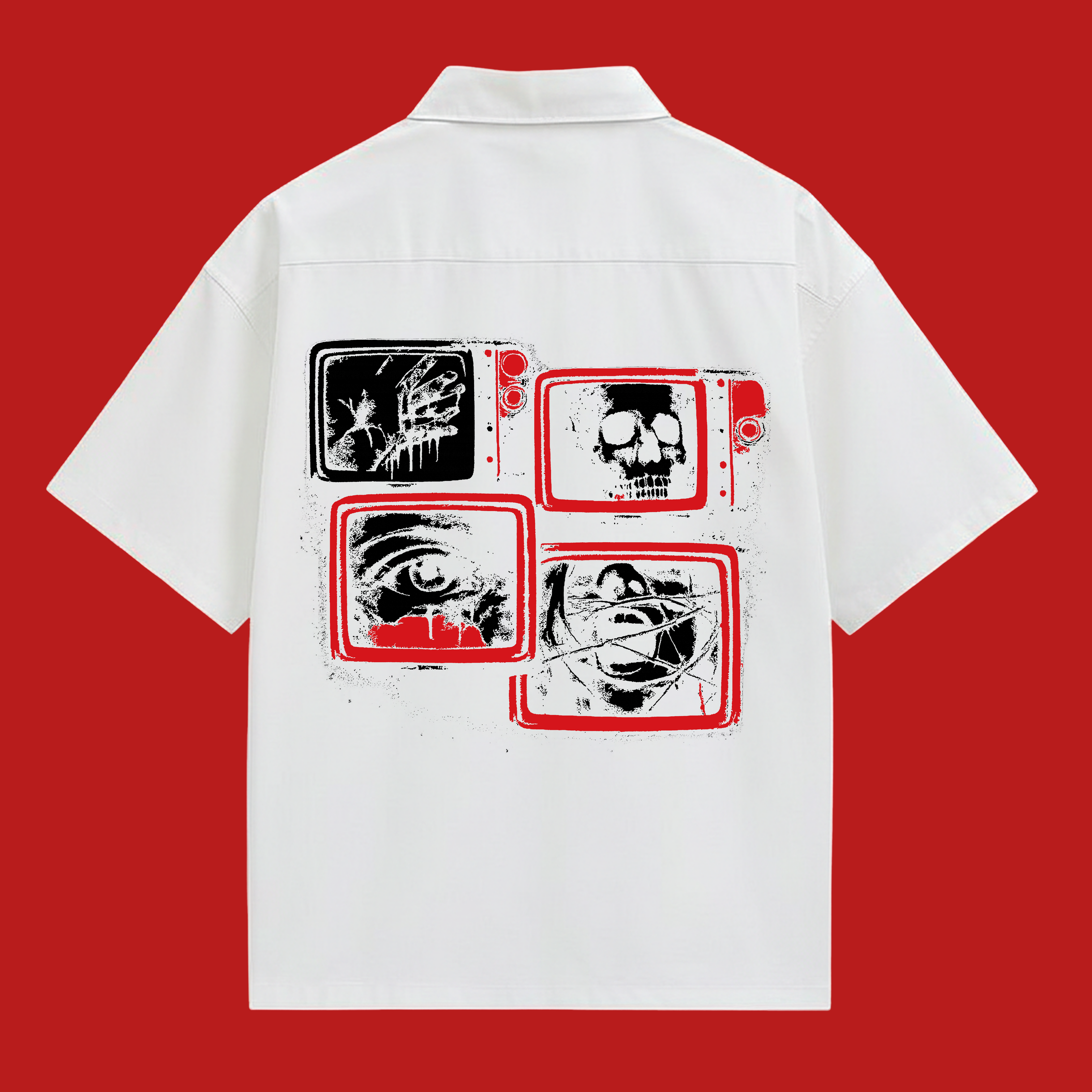 FAKE OVERSIZED SHIRT - WHITE