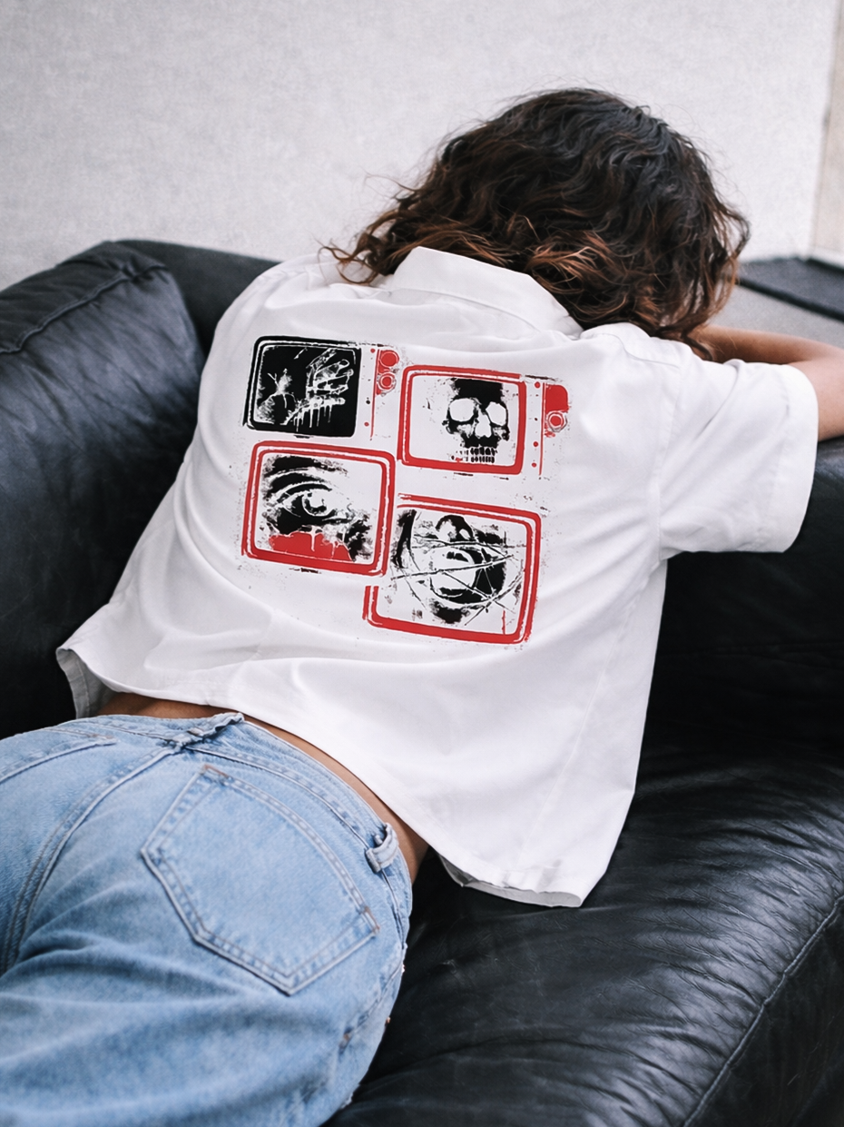 FAKE OVERSIZED SHIRT - WHITE