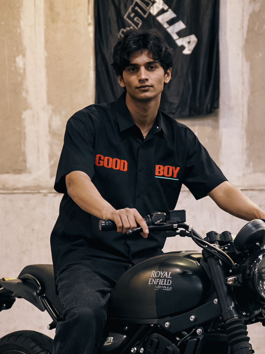 GOOD BOY OVERSIZED SHIRT - BLACK