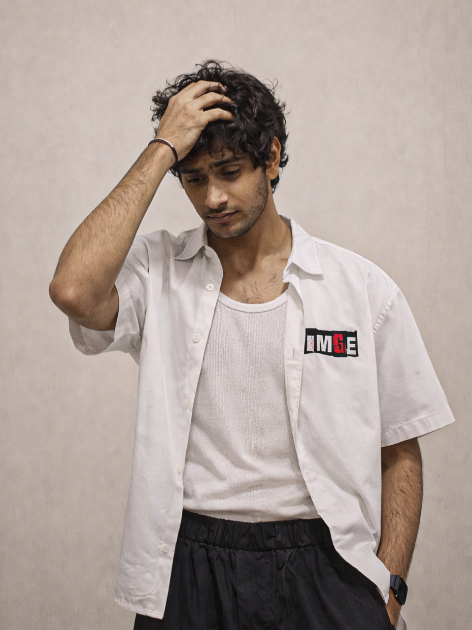 FAKE OVERSIZED SHIRT - WHITE