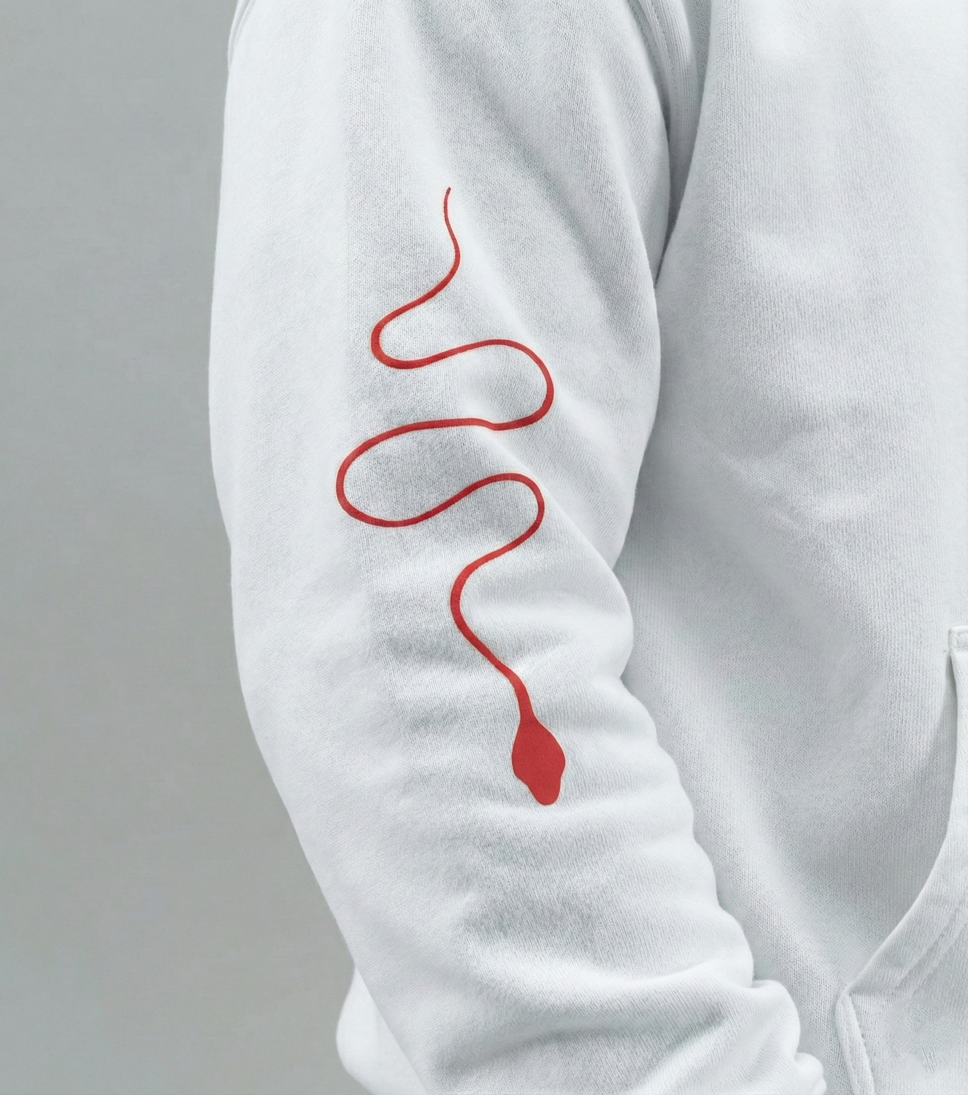 SNAKES ALL AROUND HOODIE - WHITE